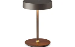 Uppladdningsbara Lampor Inomhus|Bordslampor-Halo Design On The Move Uppladdningsbar Bordslampa LED 3-Steg DIM Gun Black