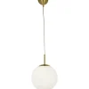 Kök & Matplats|Hall & Trappa-Aneta Opal Taklampa 30cm Matt Mässing