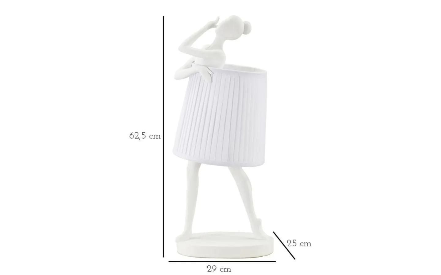 Bordslampor < Mauro Ferretti Optic Bordslampa Balett 62,5cm Vit