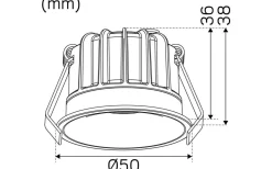 230V Led Spotlights < Hidealite Optic Deep XS Spotlight 2700K 4W Vit IP44