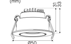 230V Led Spotlights-Hidealite Optic XS Tilt Spotlight Dim to Warm 4W Vit IP44