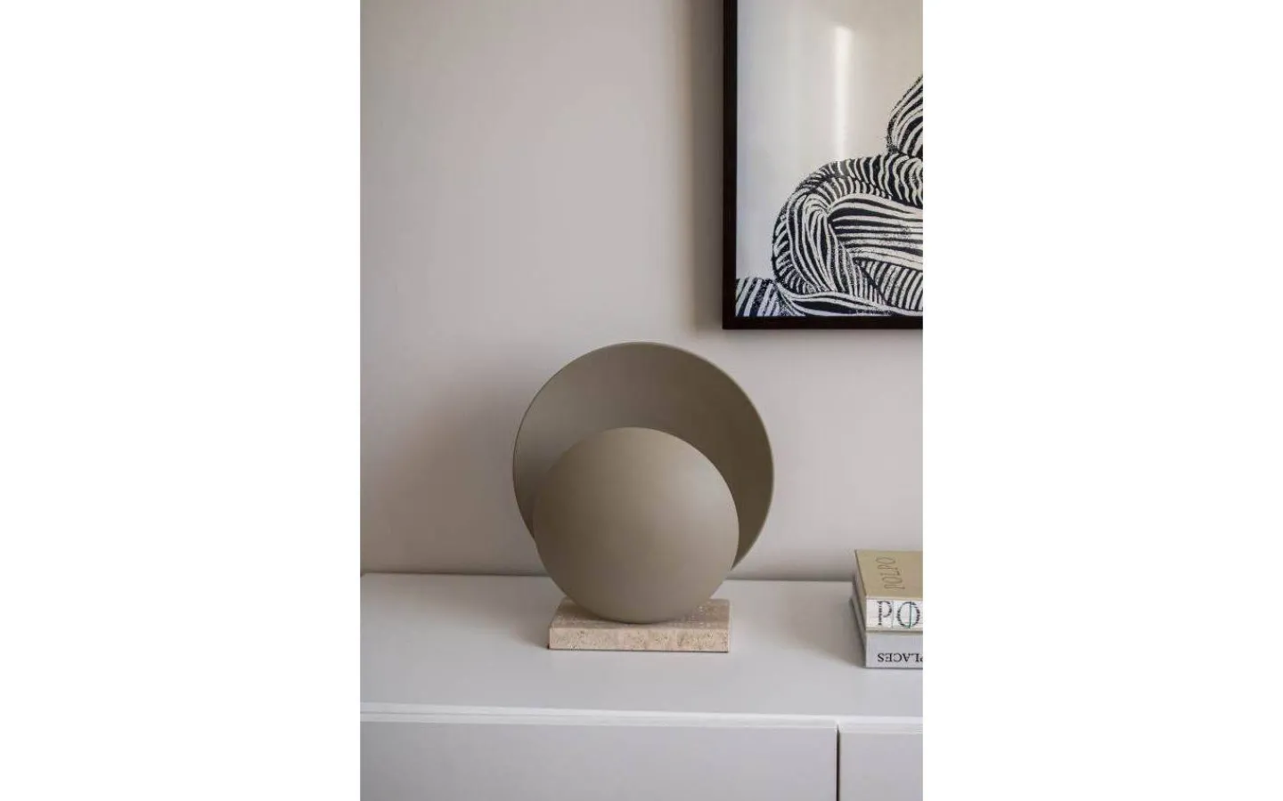 Bordslampor-Globen Lighting Orbit Bordslampa 32cm Beige/Travertin
