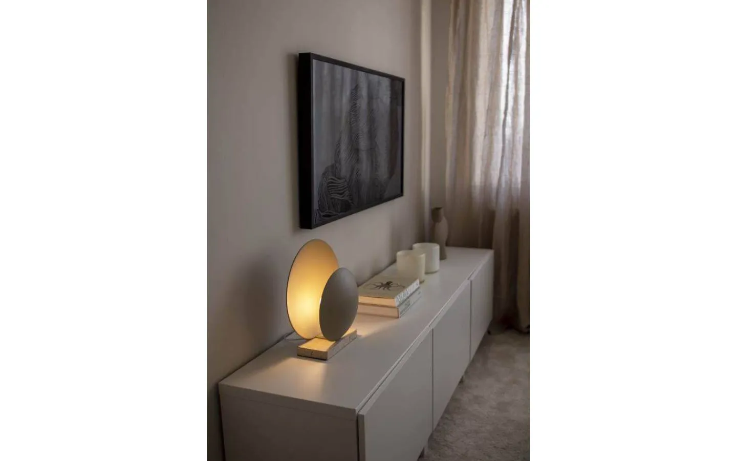 Bordslampor-Globen Lighting Orbit Bordslampa 32cm Beige/Travertin