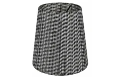 Enfärgade Runda Lampskärmar < Oriva Organza Lampskärm Ø14,5cm Svart/Vit
