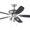 Takfläktar|Sovrum-Texa Design Orion 132cm Takfläkt Nickel/Svart