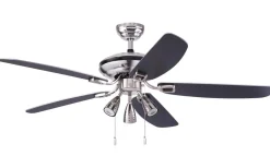 Takfläktar|Sovrum-Texa Design Orion 132cm Takfläkt Nickel/Svart