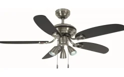 Takfläktar|Vardagsrum-Texa Design Orion Mini 105cm Takfläkt Svart/Nickel