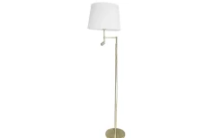 Golvläslampor|Vardagsrum-By Rydens Orlando Golvlampa 157cm Mässing/Vit