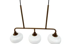 Avlånga Taklampor-Dyberg Larsen Ossett Taklampa 80cm Opal/Brons