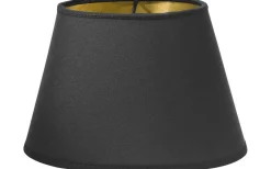 Ovala Lampskärmar-PR Home Oval Lampskärm 25cm med Metallinsida Svart/Guld