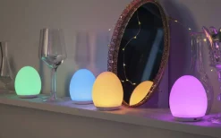 Nattlampor < Star Trading Oval Uppladdningsbar Nattlampa LED RGB+W 11cm