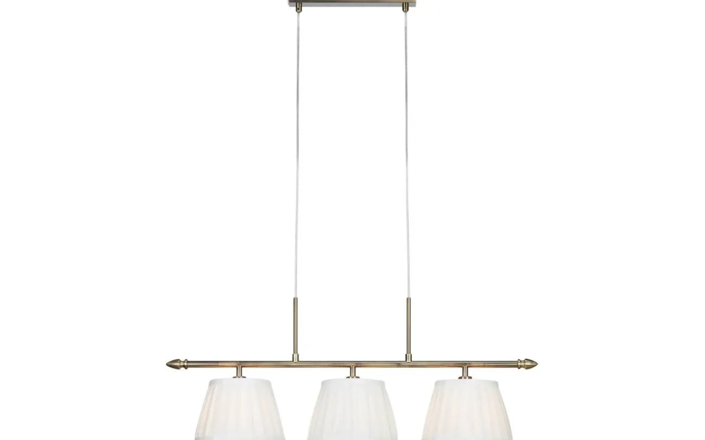 Avlånga Taklampor < Markslojd Oxford Taklampa 82,5cm Offwhite/Antik Mässing