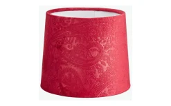 Mönstrade Lampskärmar < Oriva Paisley Lampskärm Ø16cm Sammet Vinröd