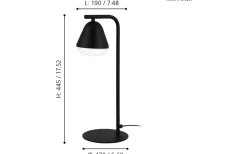 Skrivbordslampor-Eglo Palbieta Skrivbordslampa 45cm GU10 LED 3000K 3W Svart