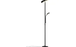 Uplight|Golvläslampor < Reality Palermo Golvlampa LED mattsvart med läslampa
