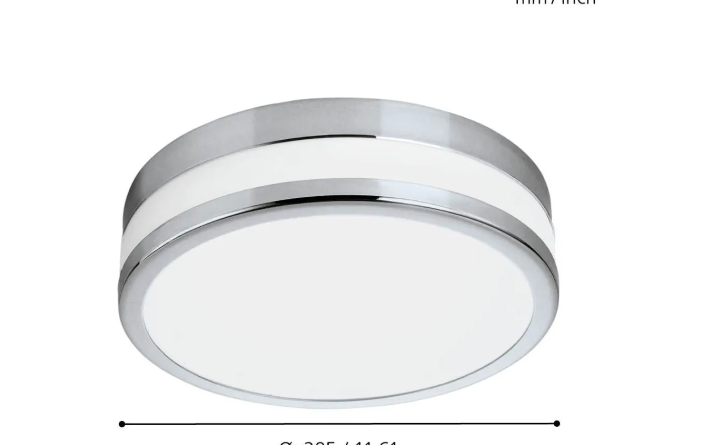 Badrumslampor Tak-Eglo Palermo Plafond 30cm LED 3000K 24W Krom IP44
