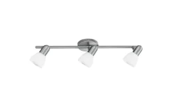 Avlånga Takspotlights|Takspot Med 3 Lampor < Eglo Palma Takspotlight 55cm Nickel