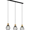 Avlånga Taklampor < Eglo Palmorla Taklampa 76cm 3L Svart/Trä