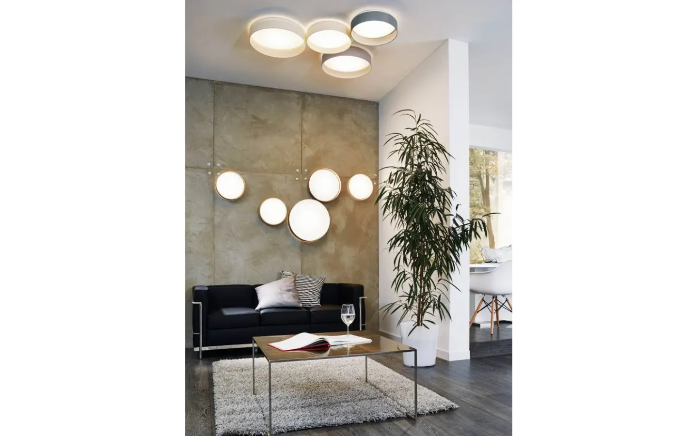 Plafonder-Eglo Palomaro Plafond 32cm LED 3000K 10,8W Grå