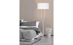 Golvlampor-Trio Lighting Paris II Golvlampa E27 borstat stål