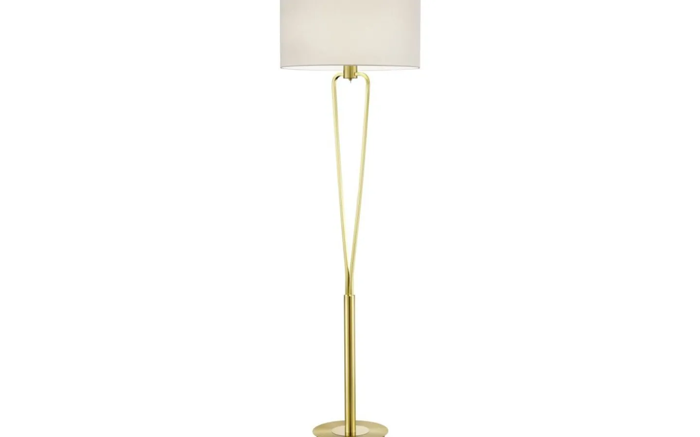 Golvlampor < Trio Lighting Paris II Golvlampa E27 matt mässing