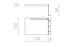 Badrum|Badrumslampor Vägg-Rendl Paris Skåpsbelysning Krom LED 3W IP44 3000K