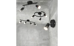Takspot Med 2 Lampor < Reality Paris Spotlight 2-delad GU10 mattsvart