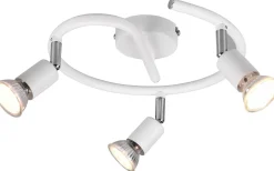 Runda Takspotlights|Takspot Med 3 Lampor-Reality Paris Spotlight 3-delad GU10 mattvit