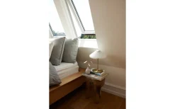 Uppladdningsbara Lampor Inomhus|Bordslampor-Halo Design Paris Uppladdningsbar Bordslampa 28cm Mässing/Vit