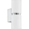 Lampetter < Eglo Passa Vägglampa LED 3000K 2x3W Krom/Vit