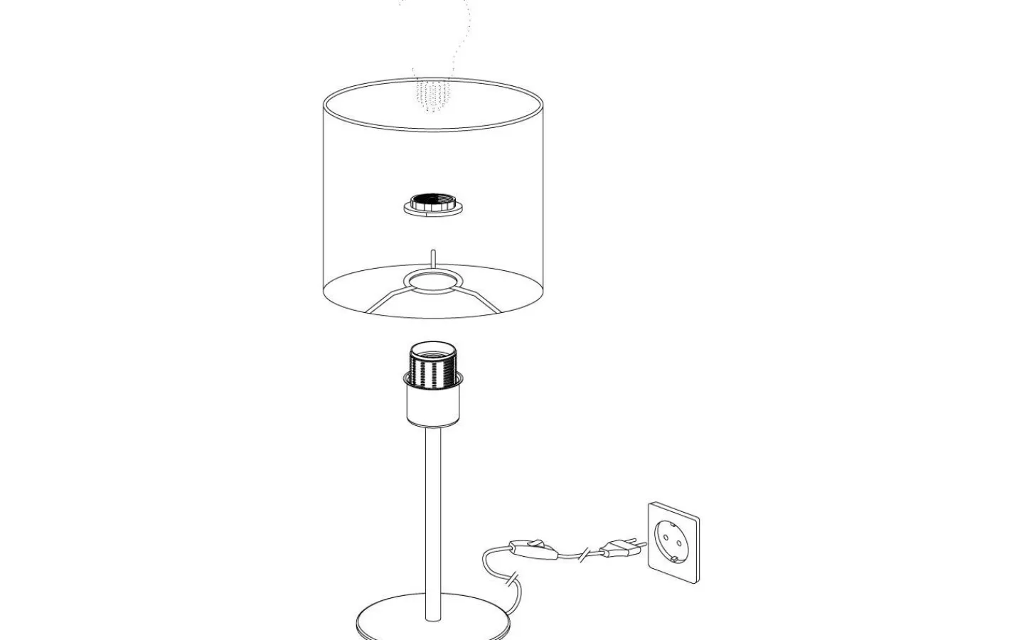 Bordslampor < Eglo Pasteri Bordslampa 40cm Nickel/Grå