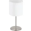 Bordslampor-Eglo Pasteri Bordslampa 40cm Nickel/Vit