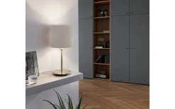 Bordslampor-Eglo Pasteri Bordslampa 28cm Nickel/Taupe