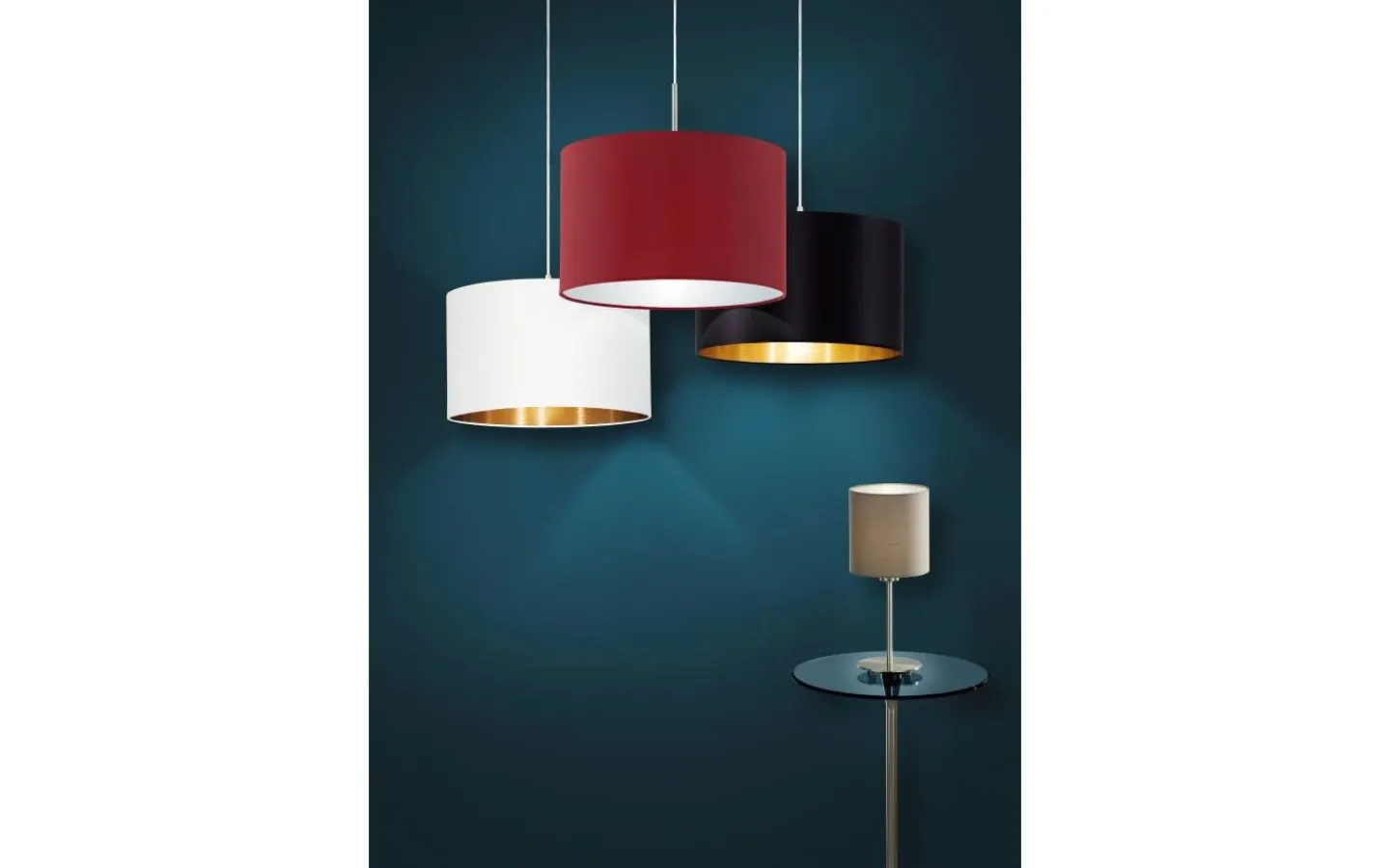 Bordslampor-Eglo Pasteri Bordslampa 40cm Nickel/Taupe