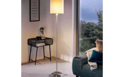Golvlampor-Eglo Pasteri Golvlampa 158cm Matt Nickel/Taupe