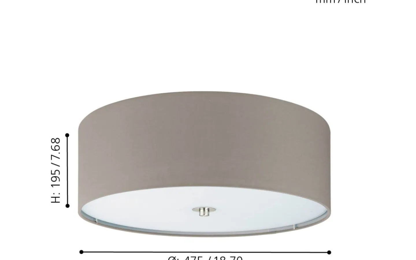 Plafonder < Eglo Pasteri Plafond Ø47,5cm Brun