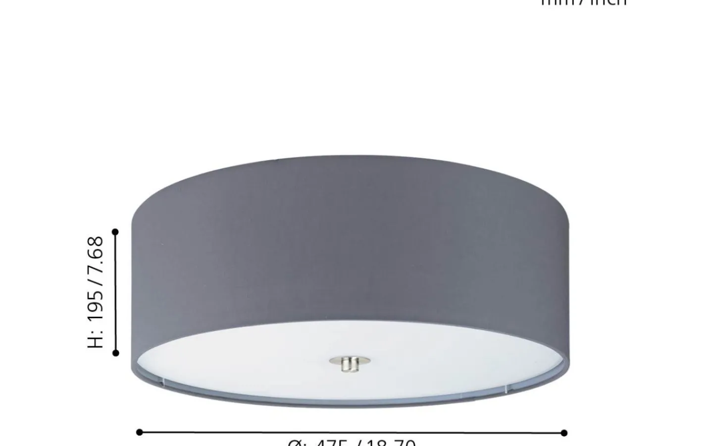 Plafonder < Eglo Pasteri Plafond Ø47,5cm Grå