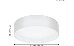 Plafonder-Eglo Pasteri Plafond 32cm LED 3000K 10,8W Vit