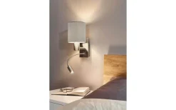 Läslampor < Eglo Pasteri Vägglampa LED 3000K 3,5W Nickel/Taupe