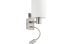 Läslampor < Eglo Pasteri Vägglampa LED 3000K 3,5W Nickel/Vit