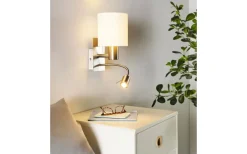 Läslampor < Eglo Pasteri Vägglampa LED 3000K 3,5W Nickel/Vit