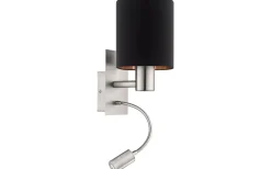 Läslampor < Eglo Pasteri Vägglampa LED 3000K 3,5W Nickel/Svart