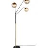 Golvlampor|Golvläslampor < Trio Lighting Paxton Golvlampa 3xE27 matt svart/guld