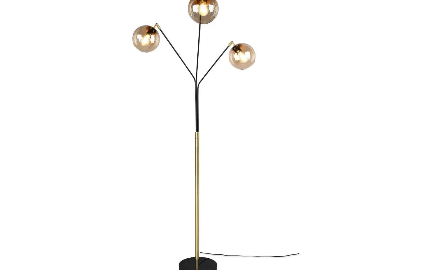 Golvlampor|Golvläslampor < Trio Lighting Paxton Golvlampa 3xE27 matt svart/guld