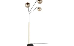 Golvlampor|Golvläslampor < Trio Lighting Paxton Golvlampa 3xE27 matt svart/guld