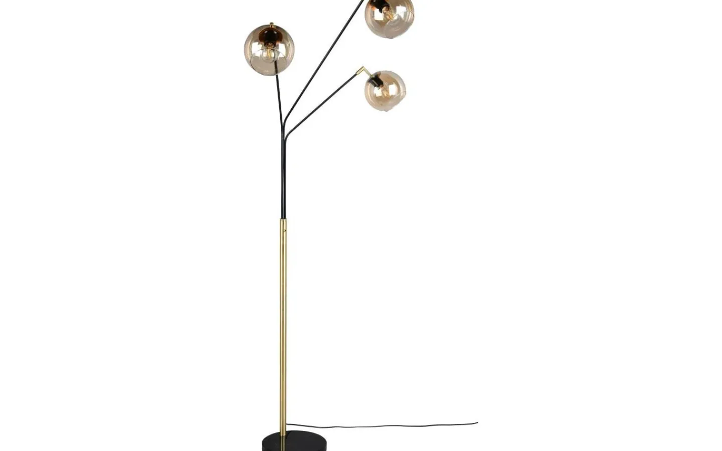Golvlampor|Golvläslampor < Trio Lighting Paxton Golvlampa 3xE27 matt svart/guld