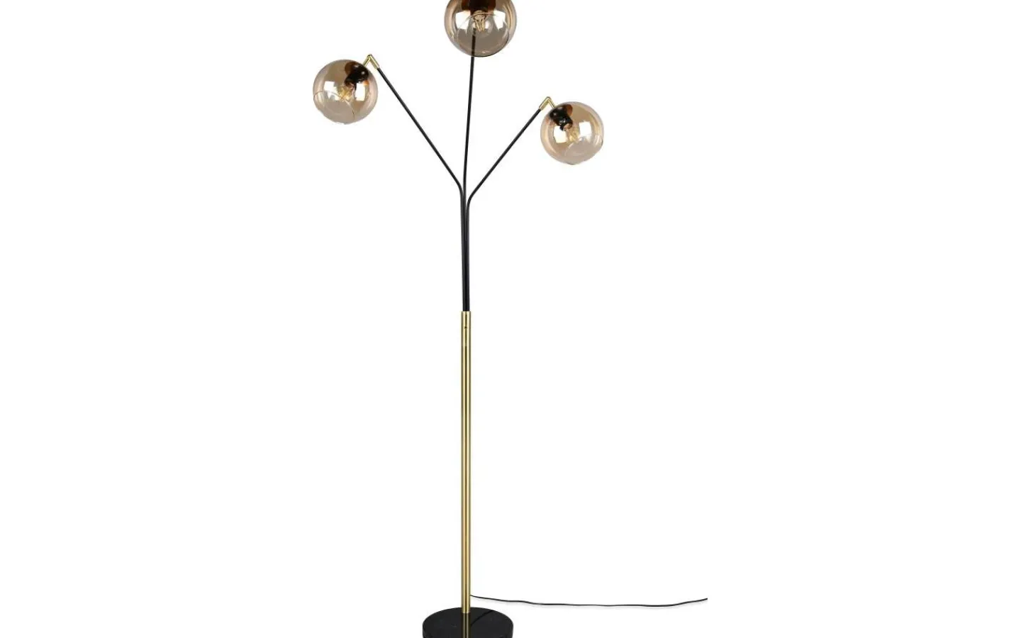 Golvlampor|Golvläslampor < Trio Lighting Paxton Golvlampa 3xE27 matt svart/guld