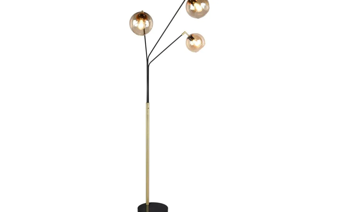 Golvlampor|Golvläslampor < Trio Lighting Paxton Golvlampa 3xE27 matt svart/guld