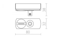 Kök & Matplats|Skensystem-Rendl Pendeladapter 1-Fas Vit