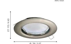 Spotlights Med Utbytbar Ljuskälla < Eglo Peneto Spotlight 3-Pack GU10 LED 3000K 3x2,8W Nickel